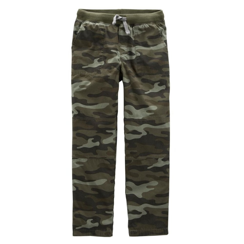 NWT Carter’s Green Camo Elastic Waist Poplin Joggers Boys Size 5 5A